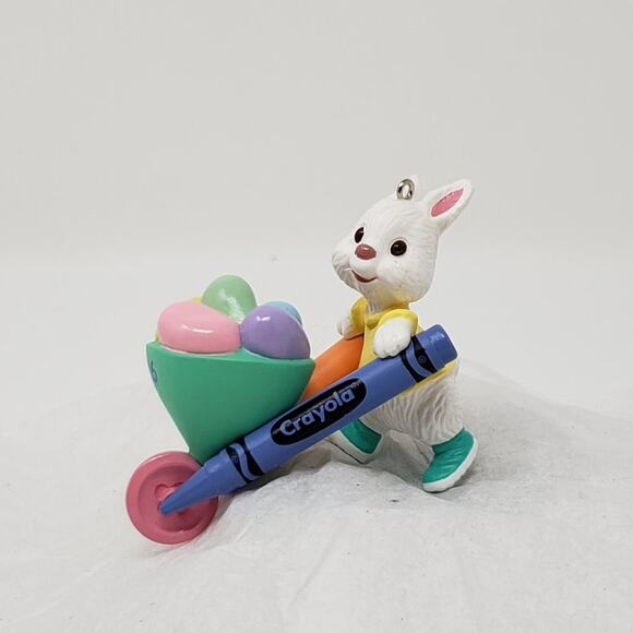 1996 Hippity-Hop Delivery Crayola Crayon Handcrafted Keepsake Easter Ornament - Picture 3 of 5